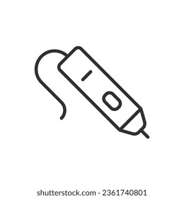 3D printer pen, linear icon. Line with editable stroke