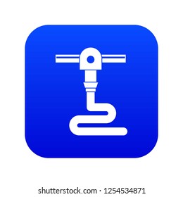3d printer printing icon digital blue for any design isolated on white vector illustration