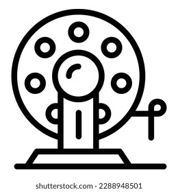 3d vector de contorno de icono de rollo de impresora. Impresión del motor. Futuro del motor