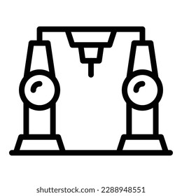 3d printer stand icon outline vector. Print vehicle. Future battery
