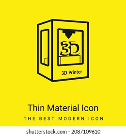 Icono de material amarillo brillante mínimo