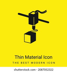 3d Printer Tool Working minimal bright yellow material icon