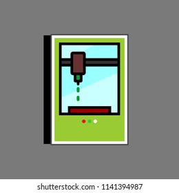 3d printer vector icon