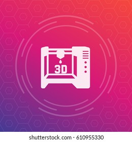 3d printer vector icon
