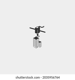 3d printer vector vector icon illustration sign