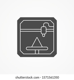 3d printer vector icon sign symbol