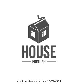 3D printer vector icons logotypes badges and design elements