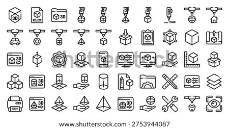 3D Printing Additive Manufacturing Printer Icon