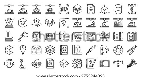 3D Printing Additive Manufacturing Technology Icon