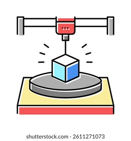 3d printing color icon vector. 3d printing sign. isolated symbol illustration