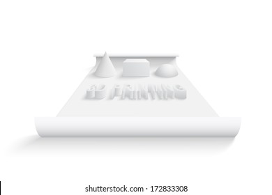 3D printing concept. EPS 10