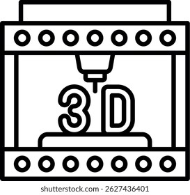 3d Printing Creative Vector Icon Design