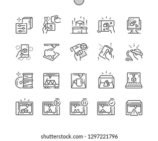 3D Printing Elements Well-crafted Pixel Perfect Vector Thin Line Icons 30 2x Grid for Web Graphics and Apps. Simple Minimal Pictogram