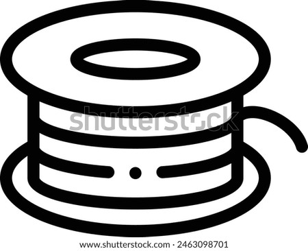 3d printing filament icon. Thin Linear Style Design Isolated On White Background