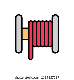 3D Printing Filament Icon Vector Illustration