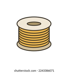 3D Printing Filament vector concept colored icon or symbol