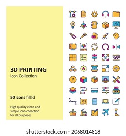 3D Printing Filled Icon.
High quality clean and simple icon collection for all purposes.
