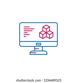 3D printing, printing icon. Element of 3d printing icon. Thin line icon for website design and development, app development. Premium icon