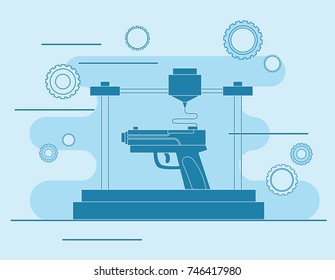3D printing Icon, 3D modeling weapons