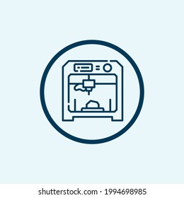 3D Printing icon. Simple element from technology collection. Filled monochrome 3D Printing icon for templates, infographics, and banners
