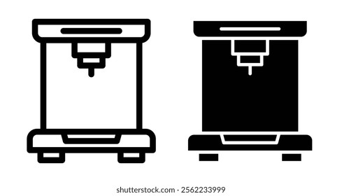 3D printing Icons pack in outlined and flat versions