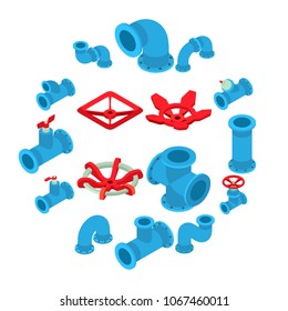 3d printing icons set. Isometric illustration of 16 3d printing icons set vector icons for web