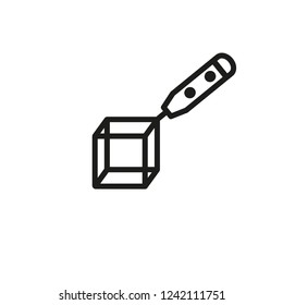 3d printing line icon. Modeling, 3d printer, sculpturing. Printing industry concept. Vector can be used for topics like engineering, technology, innovation