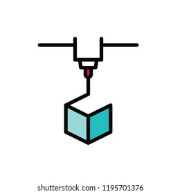 3D printing line icons