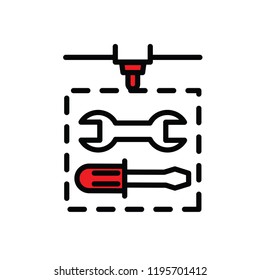 3D printing line icons