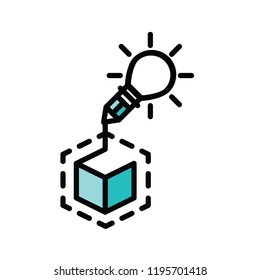 3D printing line icons