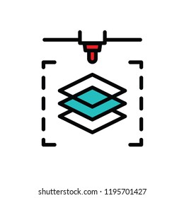 3D printing line icons