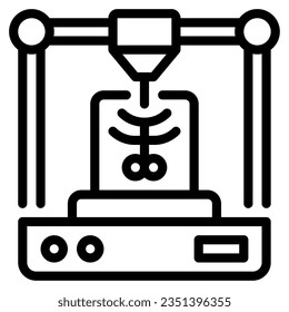 3D Printing in Medicine Icon for uiux, infographic, etc