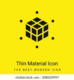 3.ᵉʳ icono del material amarillo brillante mínimo