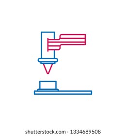 3D printing, monitor icon. Element of 3d printing icon. Thin line icon for website design and development, app development. Premium icon