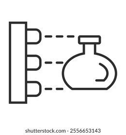 3D printing outline icon, editable vector illustration and transparent graphic element. Isolated on white background