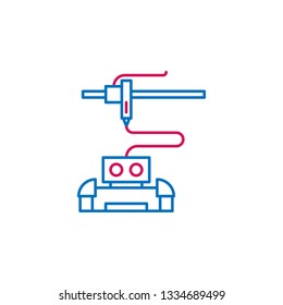 3D printing, 3d printer icon. Element of 3d printing icon. Thin line icon for website design and development, app development. Premium icon