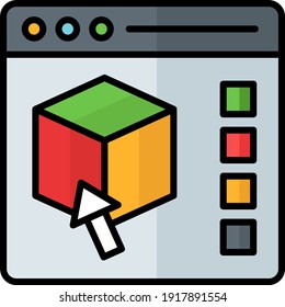 3D printing processes Concept vector color Icon design, additive manufacturing Symbol on white background
