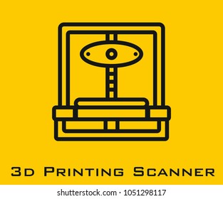 3D Printing Scanner vector icon