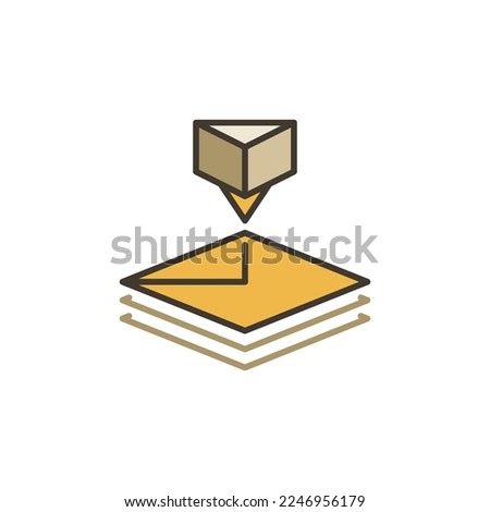3D printing technology - Additive Manufacturing vector concept colored icon or sign 