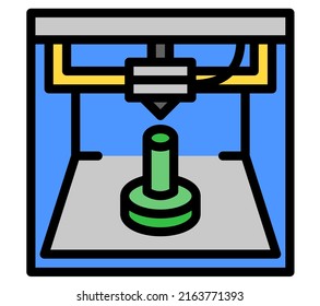 3D-Drucktechnologie Modernes Konzept ui ux Icon für Website, App, Präsentation, Flyer, Broschüre etc.