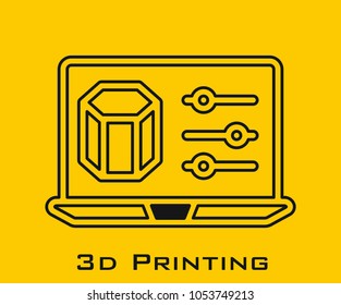 3D Printing vector icon