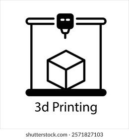 3d Printing Vector icon stock illustration
