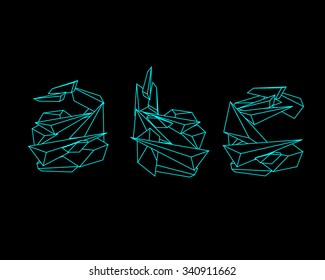 3D Prism Font - abc