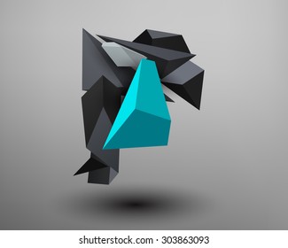 3D Prism Font - r
