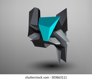 3D Prism Font - y