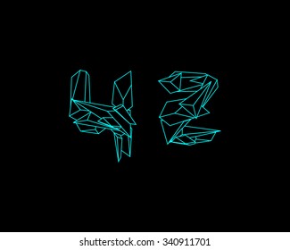 3D Prism Font - yz