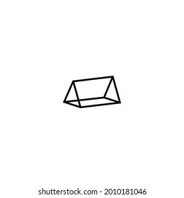 3d prism shape abstract icon vector sign symbol