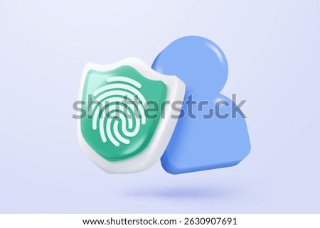 3D private icon signs with secure for online payment safety concepts. password firewall secure for protect crime with hacker in minimalist. 3d password correct buttons icon vector render illustration