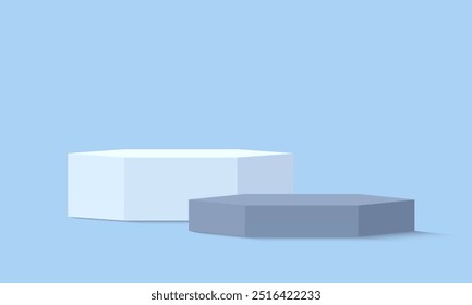 3D Produkt Podium Hintergrund. Geometrisches Sockel-Display-Szenendesign. 
Minimale Plattformbühne für Produktpräsentation. Ilustrasi