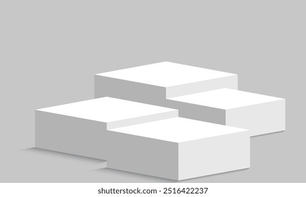 3D Produkt Podium Hintergrund. Geometrisches Sockel-Display-Szenendesign. 
Minimale Plattformbühne für Produktpräsentation. Ilustrasi